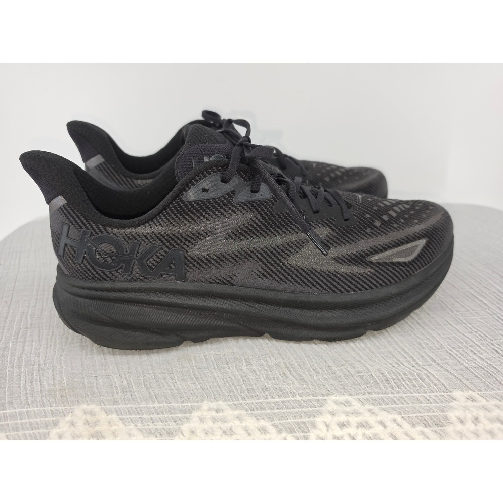Hoka Clifton 9 Mens Running Shoes Black Black 1127895 BBLC Size 14D